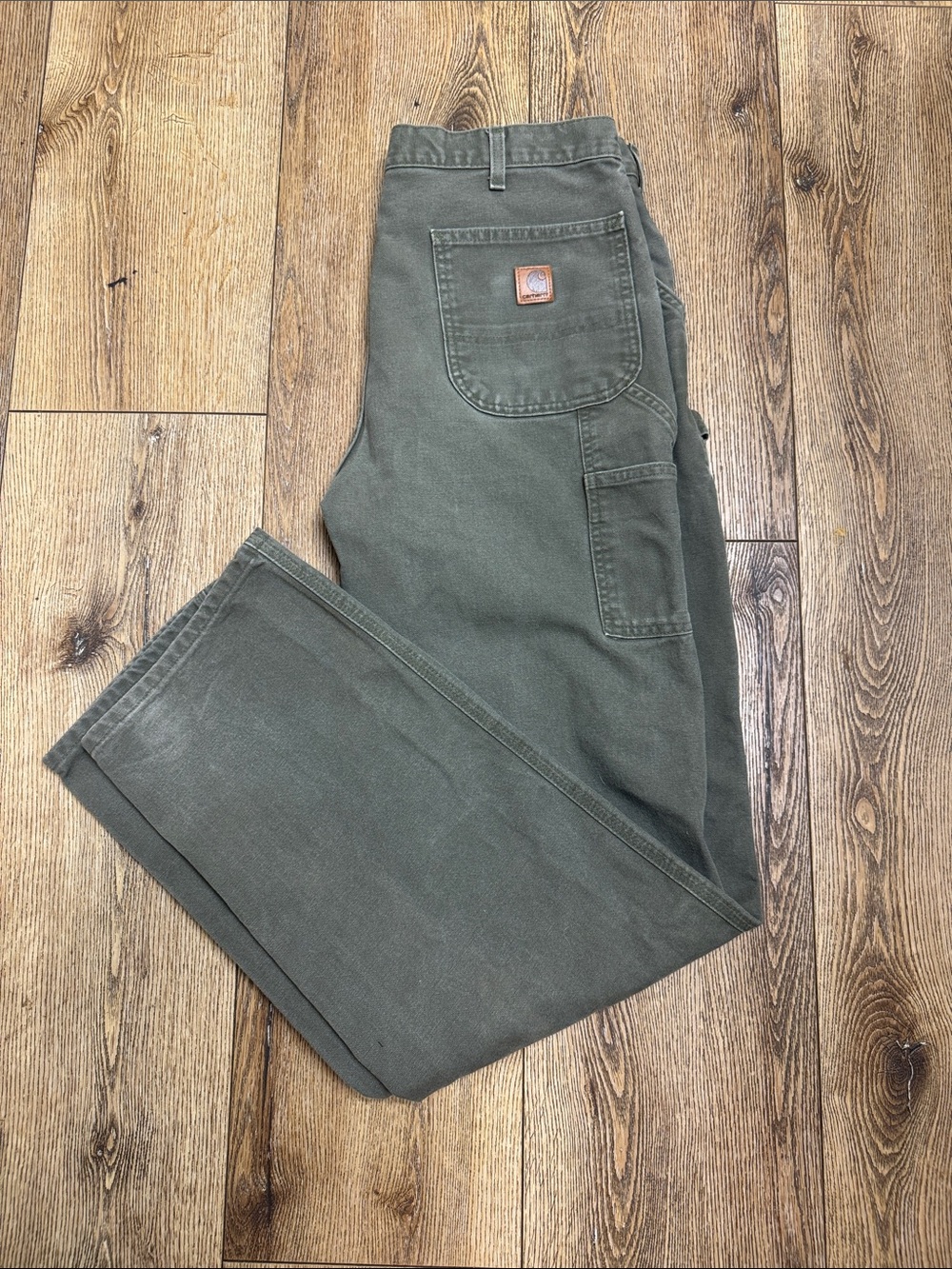 Carhartt Men's Dark Olive Cargo Work Pants 36 x 36